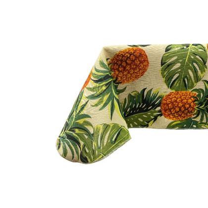 Imagem de Toalha de Mesa Quadrada Estampa Abacaxi 1,40 x 1,40