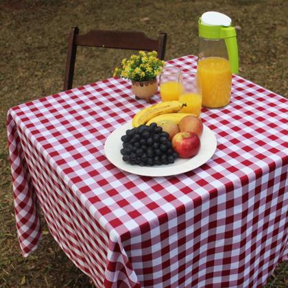Imagem de Toalha de Mesa Retangular 10 Lugares Em Oxford Xadrez 3,00m X 1,45 Picnic Piquenique Várias Cores