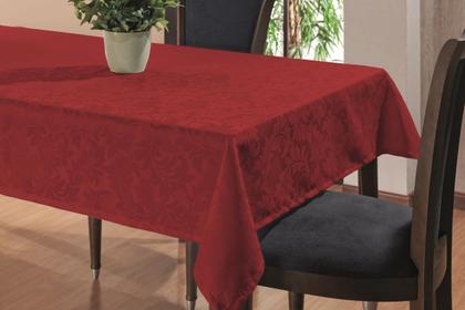 Imagem de Toalha De Mesa Retangular Jacquard Para 8 Lugares - Vermelho