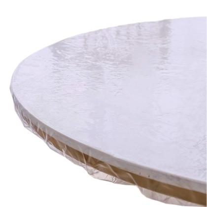 Imagem de Toalha de mesa Walrus Clear Vinyl impermeável para mesa redonda