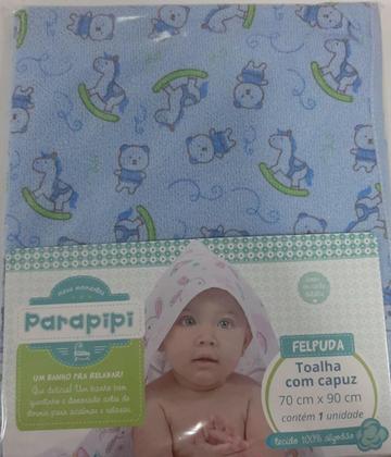 Imagem de Toalha Felpuda Com Capuz 100% Algodão Parapipi Azul - Minasrey