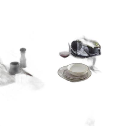 Imagem de Toalha Mesa Naturalle Limpeza Prática 2,20X2,20M Grid Preto