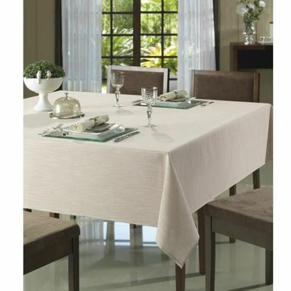 Imagem de Toalha Mesa Quadrada 8 Lugares Dohler Impermeavel Passion Bege