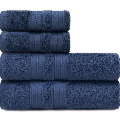 Imagem de Toalhas Banhão e Rosto 100% Algodão Kit com 4 peças Karsten Unika - Emcompre Karsten