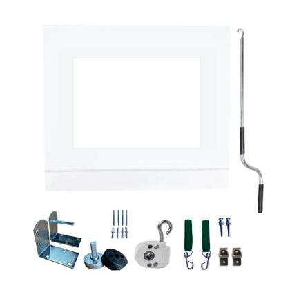 Imagem de Toldo Cortina Branco c/ visor - 1,90m x 2,20m - kit completo