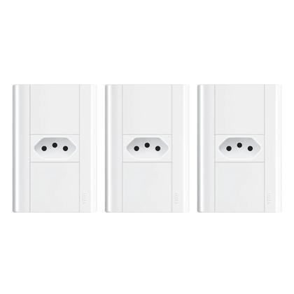 Imagem de Tomada 2p+t 20a/250v Com Placa 4x2 Fame Modulare - Kit 3 Un