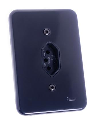 Imagem de Tomada 3 Pólos 20a Linha Pollar Black Radial