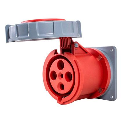 Imagem de Tomada Blindada Embutir 3P+T 63A 380V Vermelho Tl3R63643 Metaltex