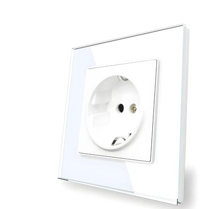 Imagem de Tomada De Cristal Cinza Delviz Padrão EU 110-250V 16A Embutida Na Parede