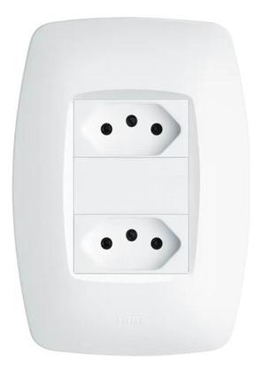 Imagem de Tomada Dupla 10a/250v Com Placa 4x2 Fame Elegance