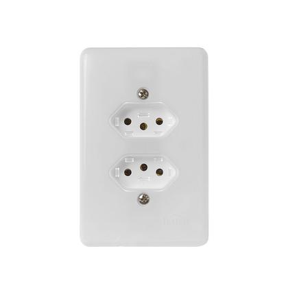 Imagem de Tomada Fixa de Emb Bipolar 2 Tomadas 2P + T 10A 250V Ilumi