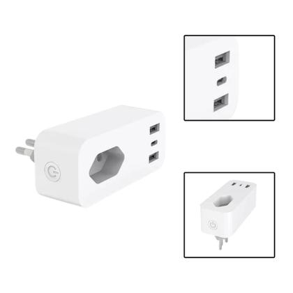 Imagem de Tomada Inteligente 16A Com Entradas USB e USB-C