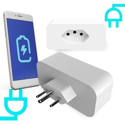 Imagem de Tomada Inteligente Smart Wifi Automação Casa Compatível Com Alexa e Google Home Com Medidor de Consumo