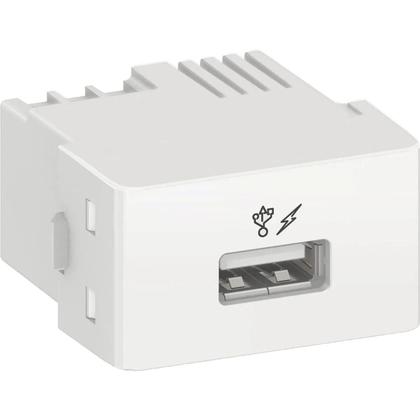Imagem de Tomada Usb Carregador 1a Bivolt Branco Borne Parafuso Lunare Steck