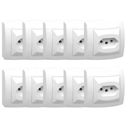 Imagem de Tomadas de Sobrepor Legrand 2PT 20A Sistema X Branco Kits com 05, 10 e 20 unidades