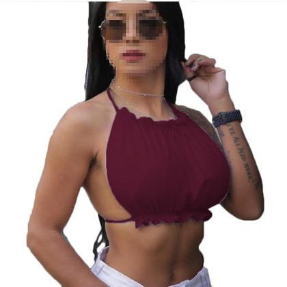 Imagem de Top Cropped Concha Frente Única com Bojo Instagran Verão