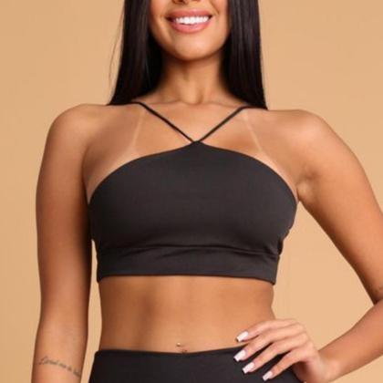 Imagem de Top Esportivo com Alça em V- Modelo Feminino, Leve, Confortável e Estiloso