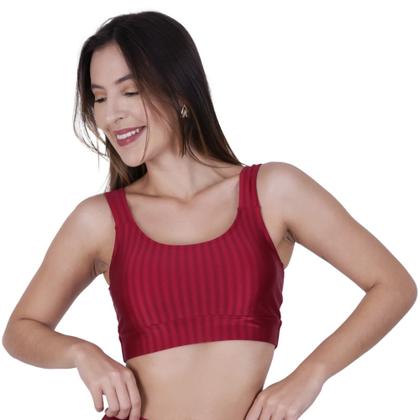 Imagem de Top Fitness com Bojo Removível 3D Cropped Academia Sustentação -c7 TOP NICOLE