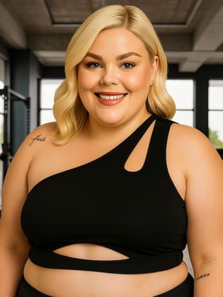 Imagem de Top Fitness Plus Size com Decote para Academia Cropped - c6 LUNA