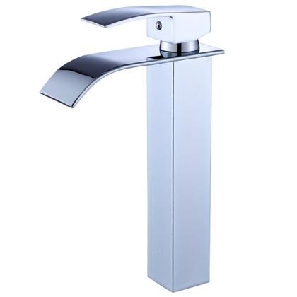 Imagem de Torneira Cascata Alta com Misturador Monocomando Cromada de Bancada Belcca TCA01C-BL