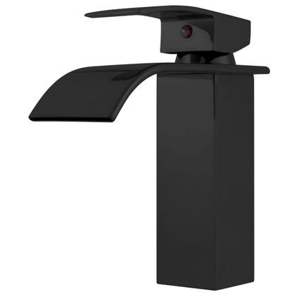 Imagem de Torneira Monocomando Preto Fosco para Banheiro Luxo de Mesa em Metal Bica Alta para Lavatório, Pia e Cuba