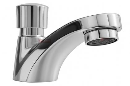 Imagem de Torneira para banheiro Robusta Luxo Inox Com arejador Pressmatic Temporizada Automática Lavabo Pia Cuba Cromada