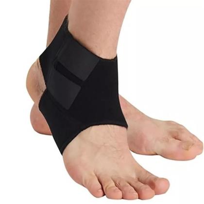 Imagem de Tornozeleira ajustável compressão tensor neoprene para esportes