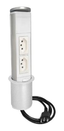 Imagem de Torre De Tomada Qtmov Multiplug Mini Toten C/ 02 10a Branca