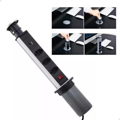 Imagem de Torre de tomadas para bancada multiplug 3 tomadas - OI-TO121