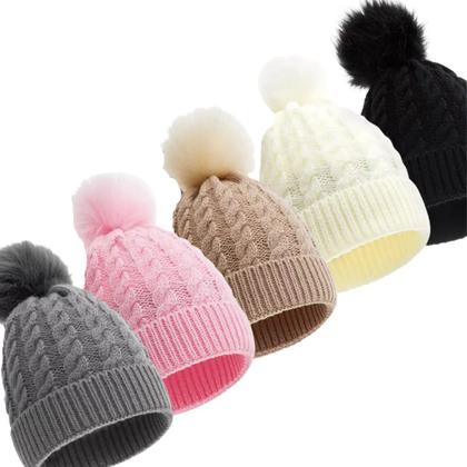 Imagem de Touca De Lã Gorro Adulto Inverno Frio Com Pompom Forrada