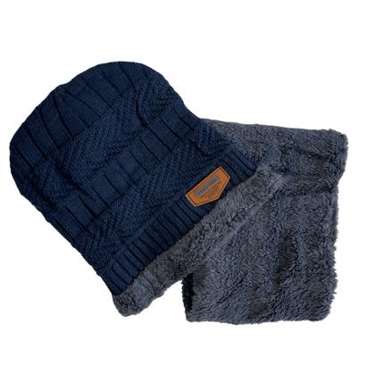 Imagem de Touca Gorro + Cachecol Unissex Com Forrada Lã Para Frio Inverno