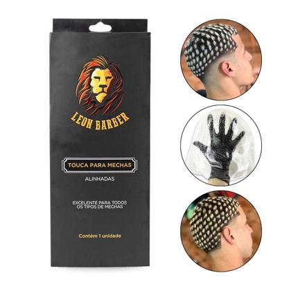 Imagem de Touca Silicone Caroço Mechas Alinhadas Tamanho P Leon Barber