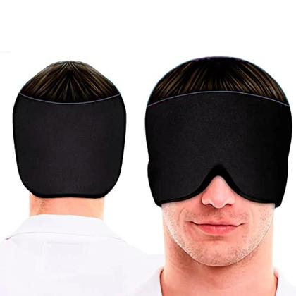 Imagem de Touca Termica Elastica Alivio Enxaqueca Quente e Frio Preto