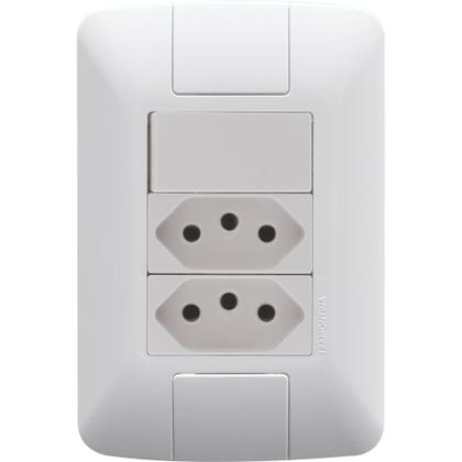 Imagem de Tramontina Aria Conjunto 4x2 1 Simples + 2 Tomada 20A - 250V