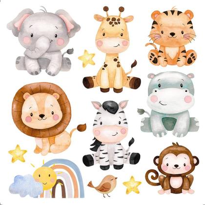 Imagem de Transfer Textil Quadrado - Safari