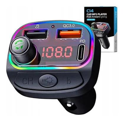Imagem de Transmissor Fm Bluetooth Usb Pendrive Carro Carregador Usb