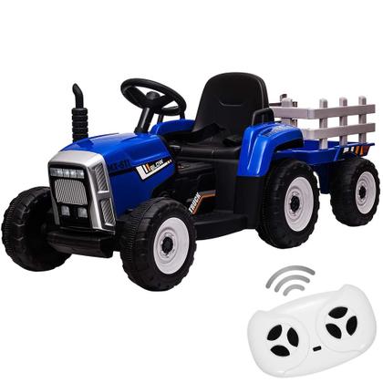 Imagem de Trator Kids Ride On Nasitip 12V com trailer e controle remoto