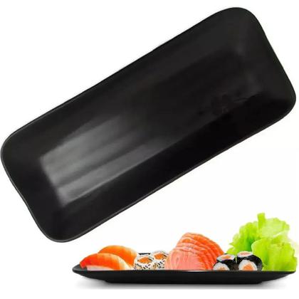 Imagem de Travessa Prato em Melamina Preto p/ Restaurante Japones