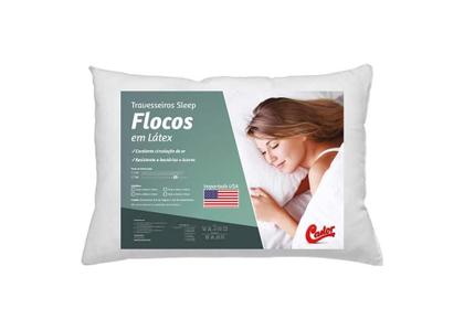 Imagem de Travesseiro Castor Sleep Flocos Em Látex 40x60x14cm