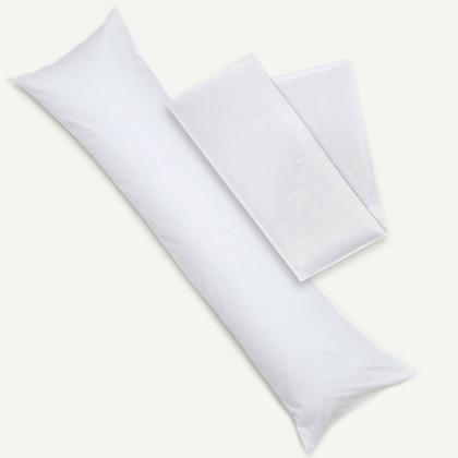 Imagem de Travesseiro de Corpo Xuxão Gigante 1,90m C/ Capa Fronha Algodão Branco