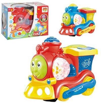 Imagem de Trem Bate E Volta Projeta Imagem + Som E Luz A Pilha - Dm brasil