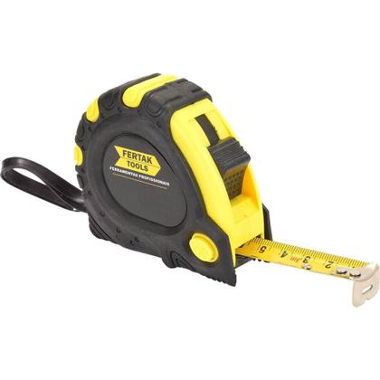 Imagem de Trena de Aço Emborrachada com Trava 05m x 25mm Fertak