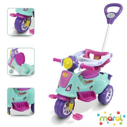 Imagem de Triciclo Infantil Passeio e Pedal Avespa Maral Brinquedos