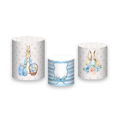 Imagem de Trio De Capa Cilindro - Coelhinhos da Páscoa Azul Poás 012