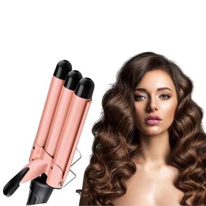 Imagem de Triondas Modelador de Cachos Profissional 25mm Bivolt Prancha Turmalina Cerâmica Ondas Perfeitas Anti Estático