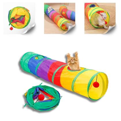 Imagem de Túnel Interativo Colorido Para Gatos Multi Entrada