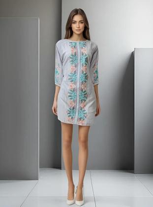 Imagem de Túnica Bata Indiana Feminina Luxo Bordada Algodão PK-2406