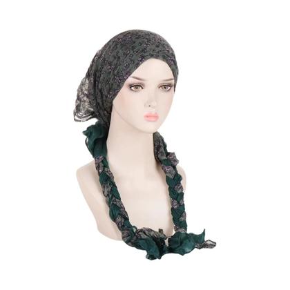 Imagem de Turbante Hijab Feminino Pré-Amarrado Com Cauda Longa, Lenço De Cabeça, Touca Elástica Para