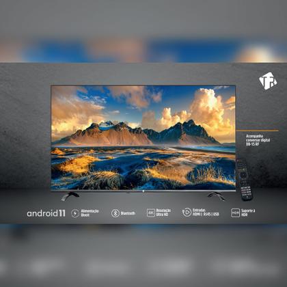 Imagem de TV 55 Smart LED 4K Ultra HD com WiFi, Bluetooth e Apps Netflix, YouTube, Prime Video