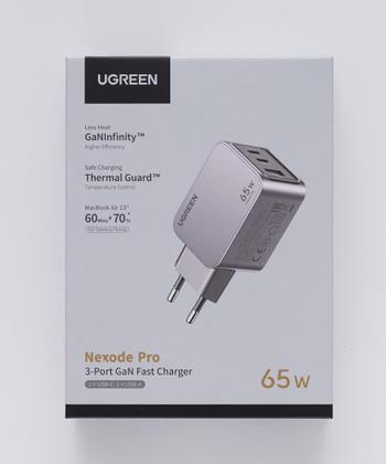 Imagem de UGREEN Carregador Nexode Pro 65W GaN  (3 Em 1) Chip GaNInfinity suporta PD 3.0 PPS / QC 4+/3.0 / SCP